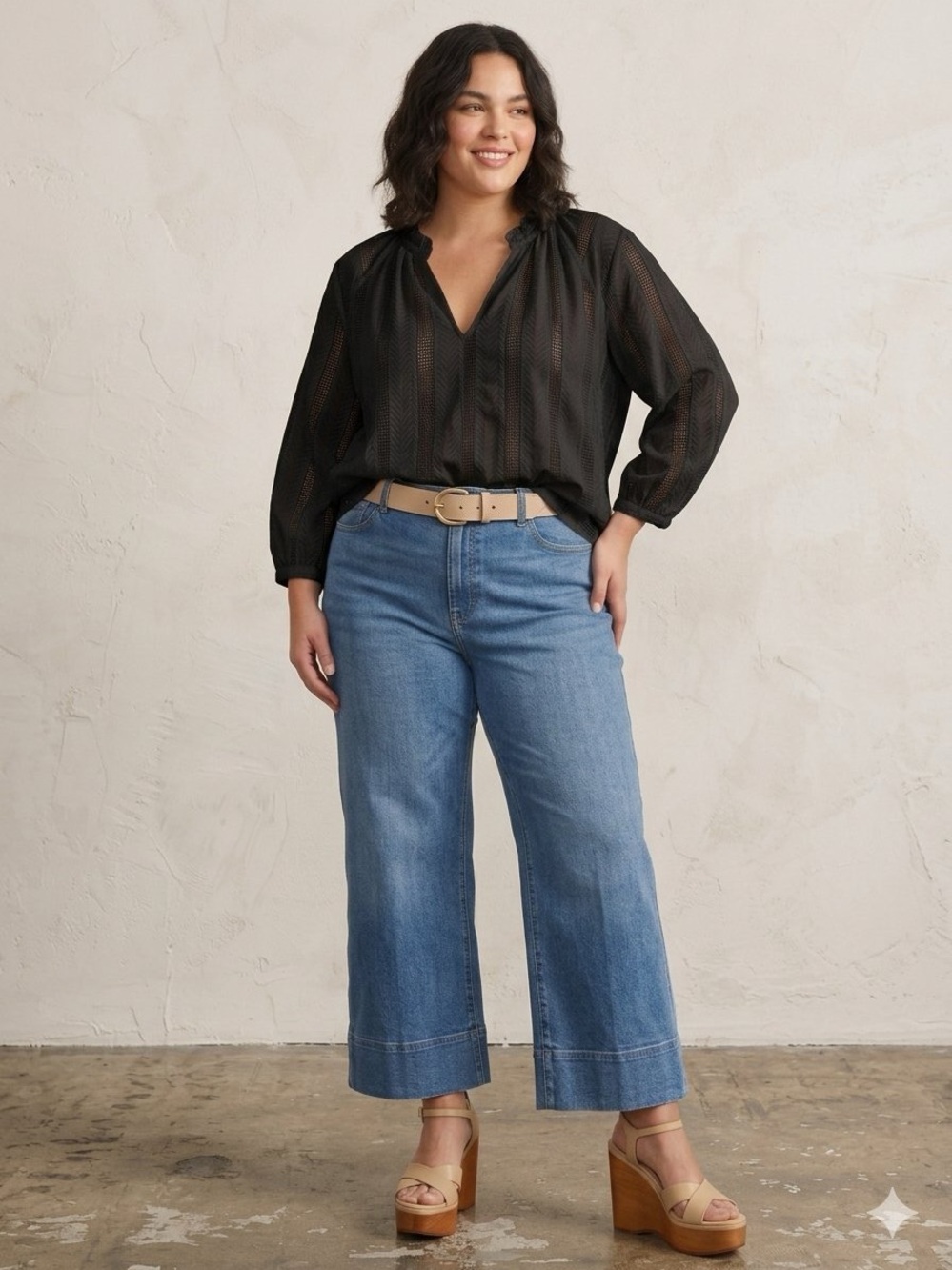 Vince Camuto Feminine Black Peasant Blouse • Size 3X • NWT
